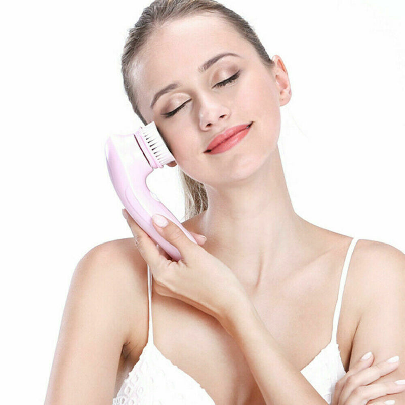 3in1 Electric Facial Brush Skin Care Cleaning  Waterproof Massager Face Cleaner