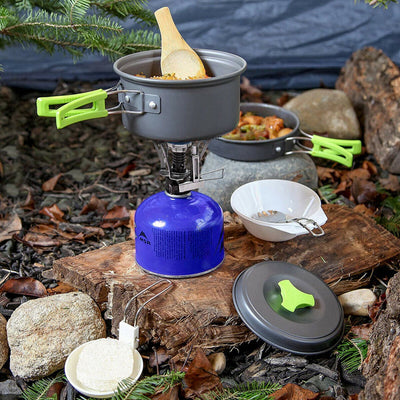 18Pcs Camping Cookware Set Outdoor Hiking Cooking