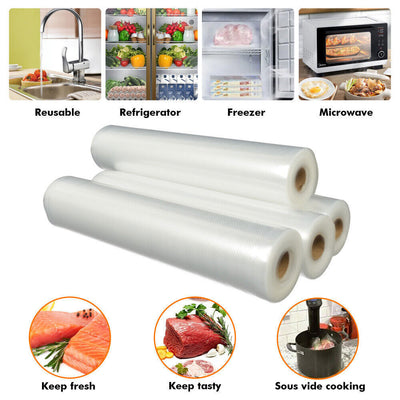 10x VACUUM FOOD SEALER BAGS SAVER SEAL ROLLS