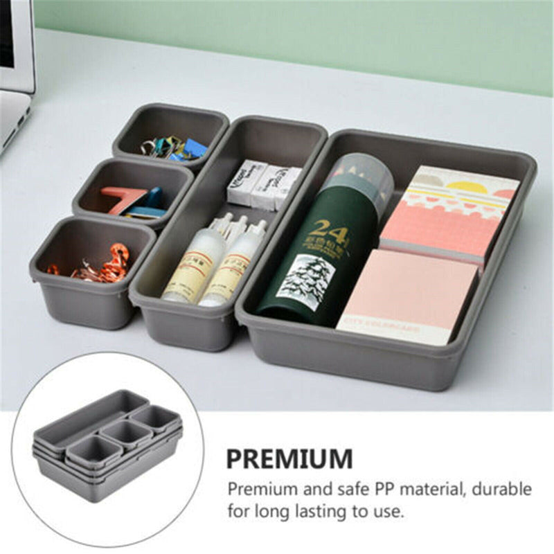 8pcs/set Drawer Desk Draw Cutlery Storage Tray