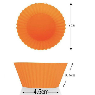 40PCS Round Cup Cake Silicone Baking Mould Cupcake Case