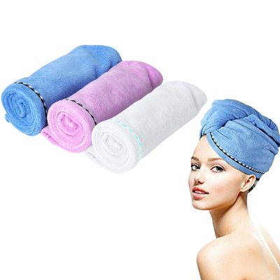 3PCS Rapid Fast Drying Hair Absorbent Towel Turban Wrap Soft Shower Bath Cap Hat