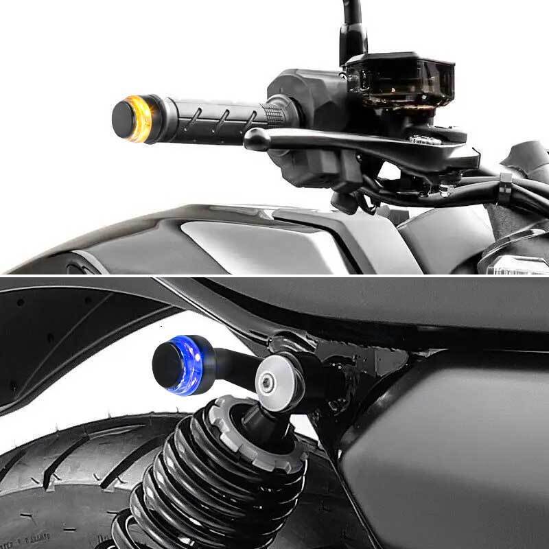 2x Motorcycle Bike LED Turn Signal Lamp Indicator Handle Bar End Handlebar Light