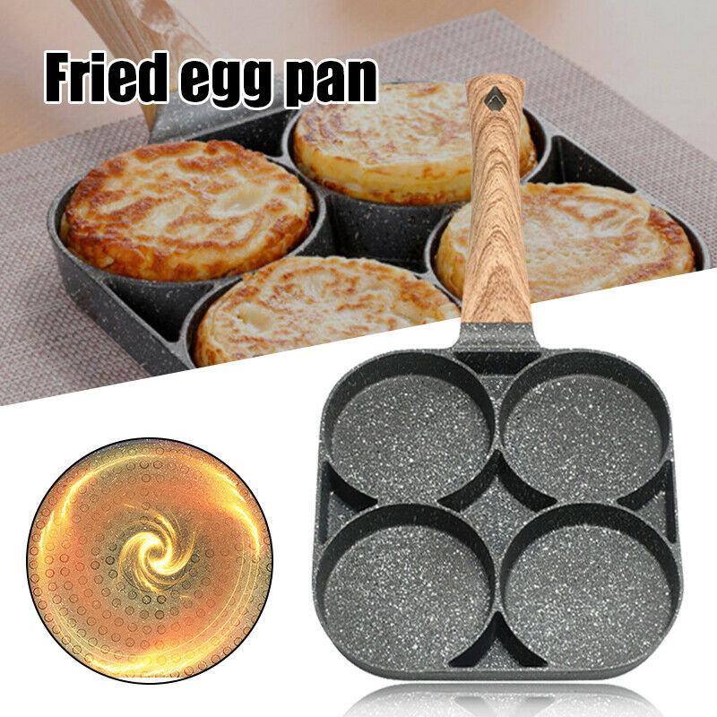 4 Cup Fried Egg Pancake Burger Pan Non Stick Breakfast Egg Maker