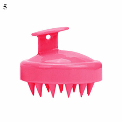 Silicone Shampoo Scalp Shower Body Washing Hair Massage Massager Brush