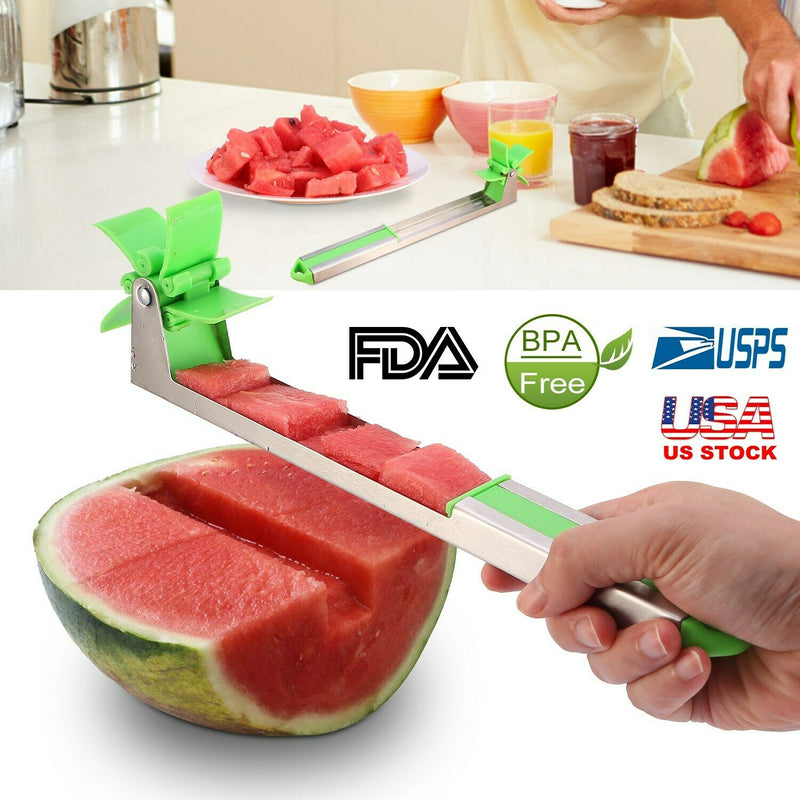 Watermelon Slicer Fruit Cutter Windmill Kitchen Utensils Gadgets Stainless Steel