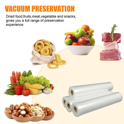 10x VACUUM FOOD SEALER BAGS SAVER SEAL ROLLS