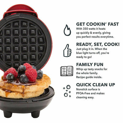 Mini Waffle Maker Non Stick Baking Pan Pancake