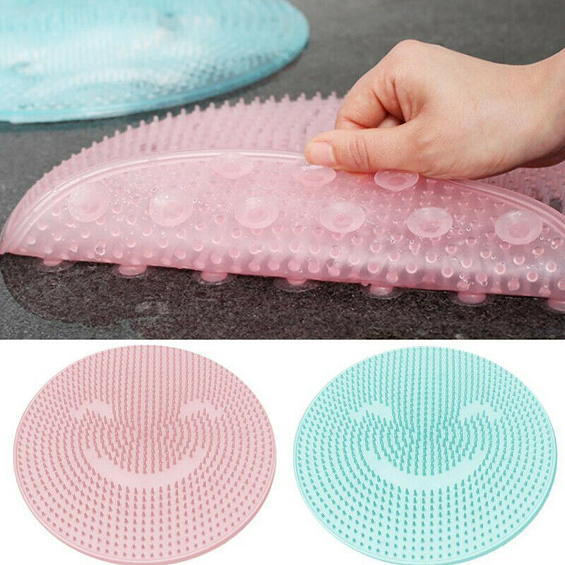 Round Silicone Bath Massage Cushion Brush for Lazy Clean Skin Back