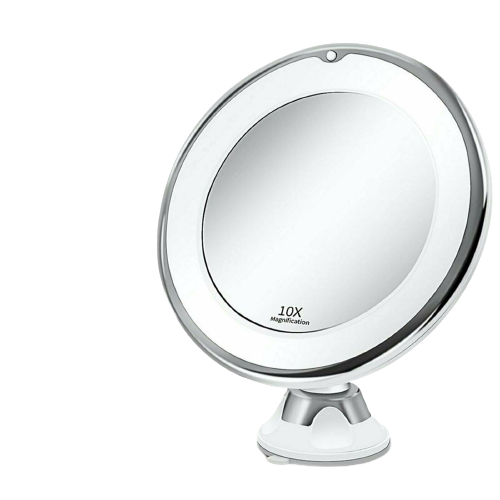 10x Magnifying Makeup Cosmetic Beauty Bathroom Mirror with LED Light 360° Spin