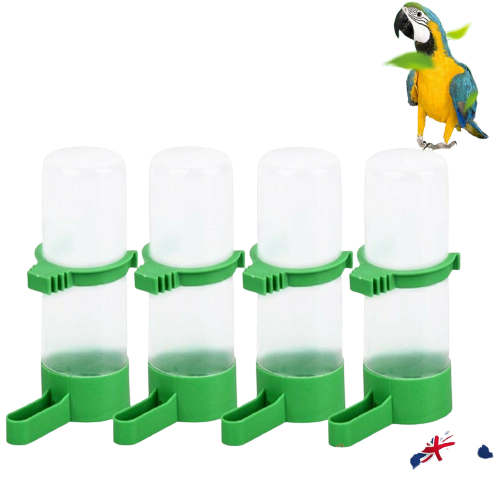 4Pcs/Set Drinker Food Feeder Water Clip For Cage Bird Parrot