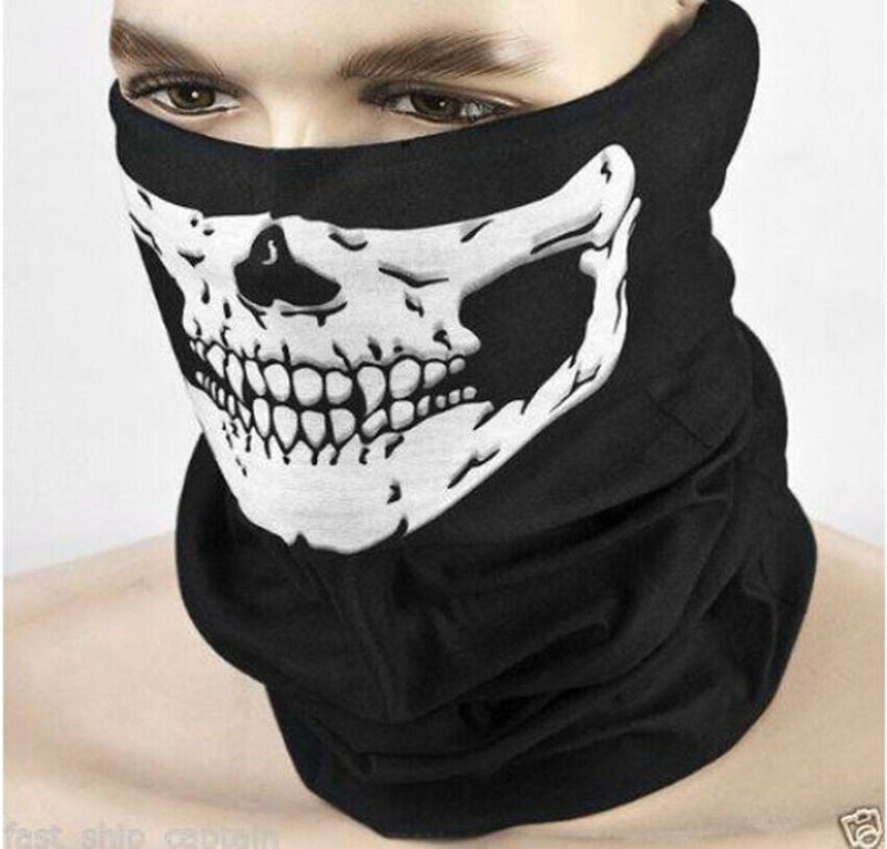 Skull Half Face Mask Bike Motorcycle