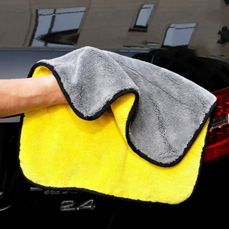 2PCS Car Wash Towels Microfiber Super Thick Plush Cloth For Washing Cleaning