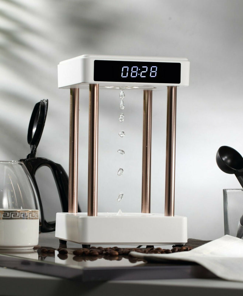 Anti Gravity Levitating Water Drops Time Hourglass Fountain Lamp Office Gift