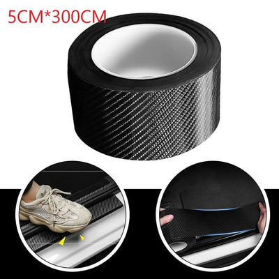 5*300CM Car Door Edge Protector Accessories Sticker Carbon Fiber Scuff Plate