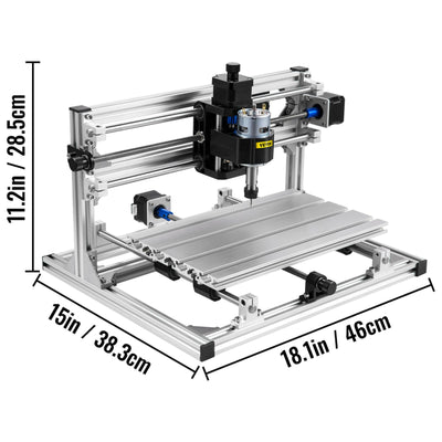 3 Axis CNC Router Kit 3018 Engraver 2020 Aluminium Profiles USB Port Milling