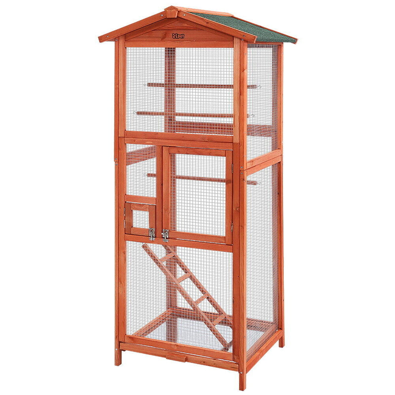 Bird Cage Wooden Pet Cages Aviary Large Carrier Travel Canary Parrot XL