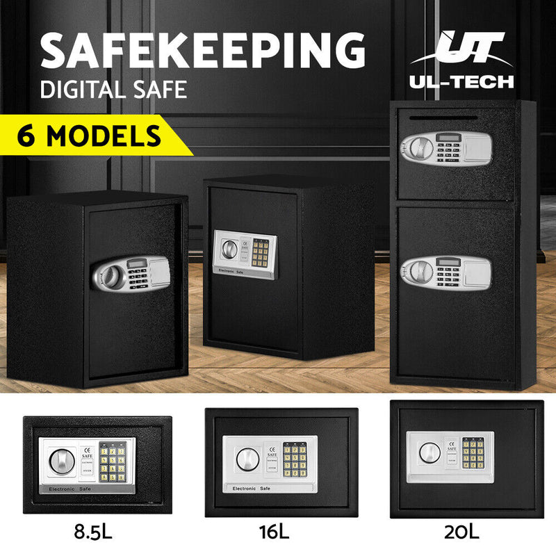 Professional Security Box Electronic Safe Digital Lock Cash Deposit Password 8L-80L