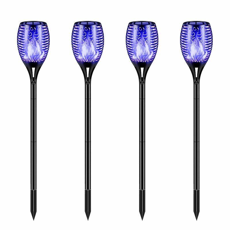 4 Pack Flame Solar Torch Light