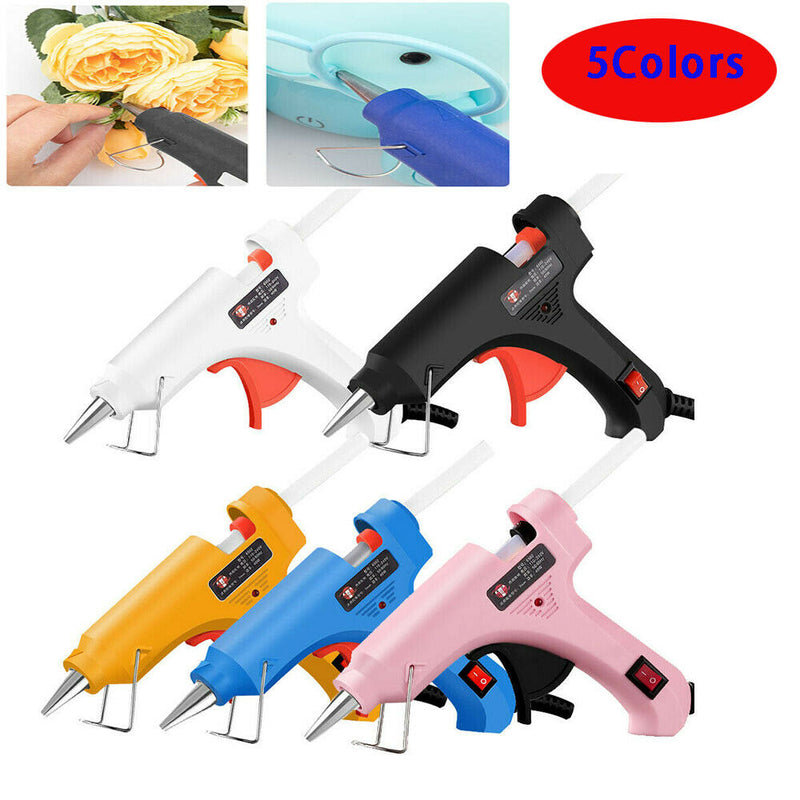 20W Hot Melt Glue Gun Repair Tool Heat Gun with 7mm 10x Sticks DIY Crafts 110V