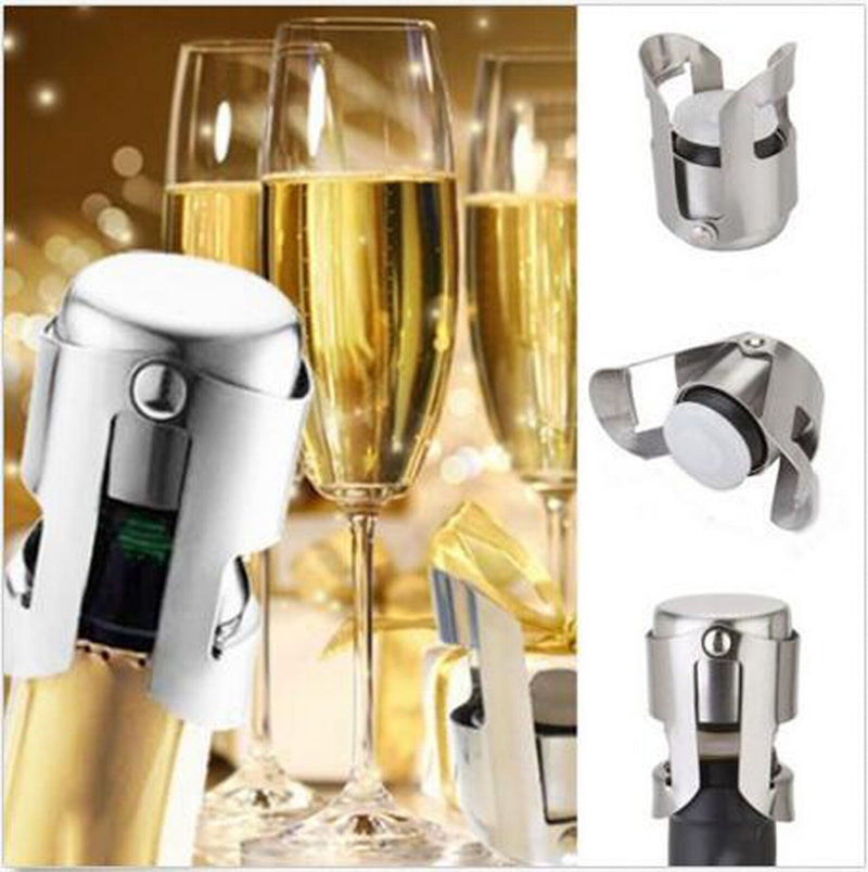 3PCS Practical Stainless Steel Champagne Stopper