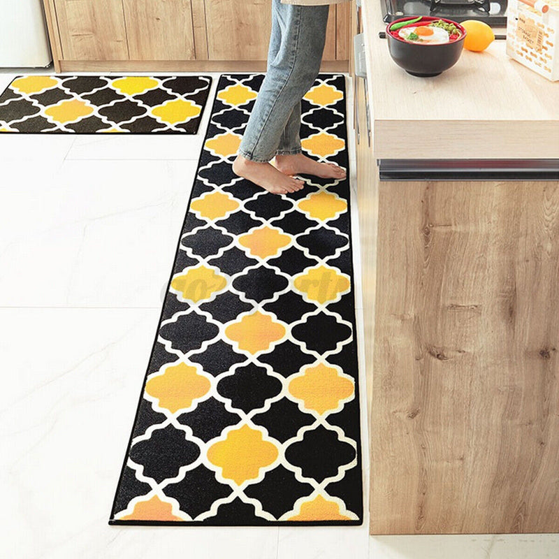 2PCS Set Non-Slip Home Floor Kitchen Mat Carpet