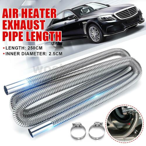 250CM Car Parking Diesel Heater Exhaust Pipe Stainless Steel Air Tank Vent Hose