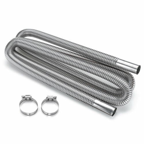 250CM Car Parking Diesel Heater Exhaust Pipe Stainless Steel Air Tank Vent Hose