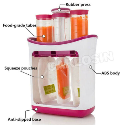 Infant Baby Feeding Food Squeeze Station Toddler Fruit Maker Dispenser Station