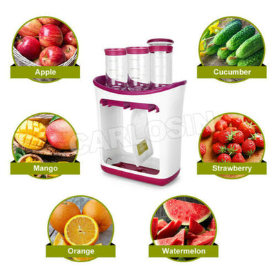 Infant Baby Feeding Food Squeeze Station Toddler Fruit Maker Dispenser Station