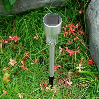 Stainless Steel Solar Lights Garden Outdoor LED Landscape Lamp Fr Path Lawn Yard