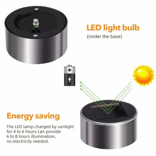 Stainless Steel Solar Lights Garden Outdoor LED Landscape Lamp Fr Path Lawn Yard