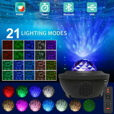 LED Galaxy Starry Night Light Projector Ocean Star Sky Party Baby Kids Room AU