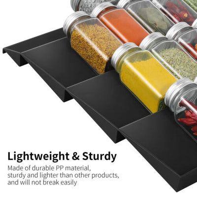 2Pcs Expandable Spice Rack Drawer Organiser Herbs and Spice Storage for Kitchen