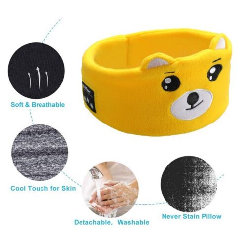 Kids Bluetooth Headband Headphone Earphone Wireless Sleeping Music Headwear Cute