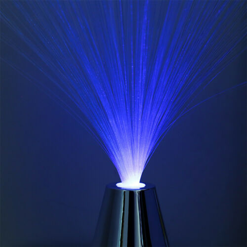 Colour Changing LED Fibre Optic Lamp Crystal Fountain Night Light Home Decor AU