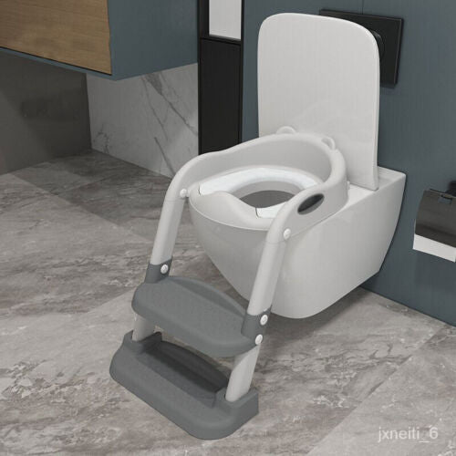 Potty Training Toilet with Soft Seat & Step Ladder – Adjustable Toddler Toilet Trainer
