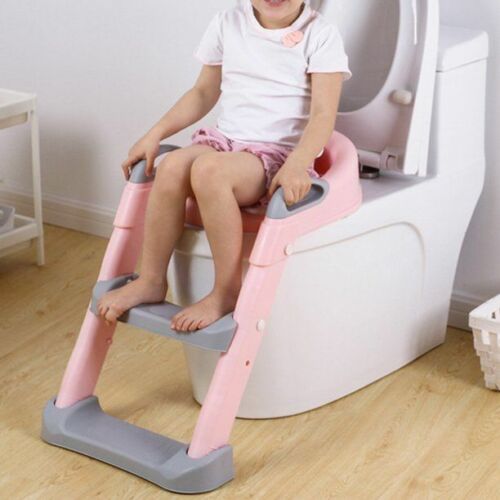 Potty Training Toilet with Soft Seat & Step Ladder – Adjustable Toddler Toilet Trainer