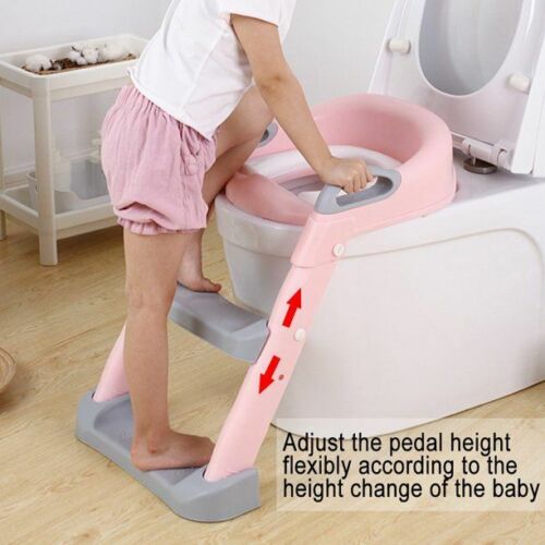 Potty Training Toilet with Soft Seat & Step Ladder – Adjustable Toddler Toilet Trainer