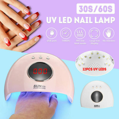 120W UV Nail Lamp LED Light Professional Polish Dryer Builder Gel Curing Device