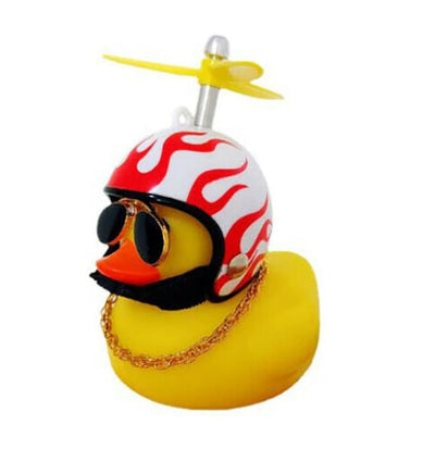 Wind Propeller Helmet Small Yellow Duck Wind & Wave breaking Car Dashboard Decor