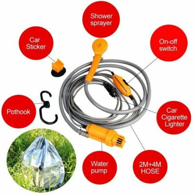 Portable Automobile Shower Set 12V Water Pump