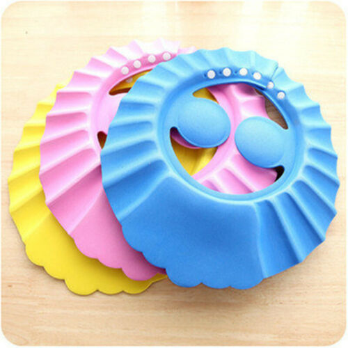 Adjustable Baby Shower Cap Baby Kids Children Bath Shampoo Shield Hat Wash Hair