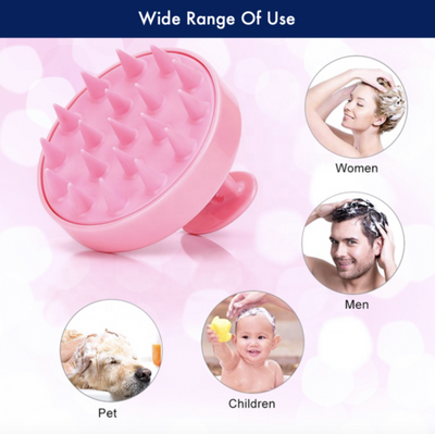 Silicone Shampoo Scalp Shower Body Washing Hair Massage Massager Brush