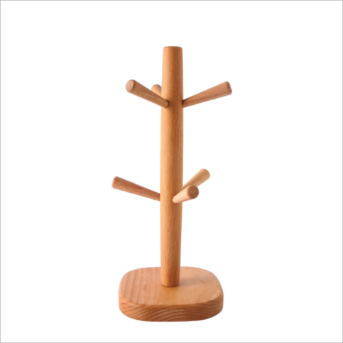 Tree Rack Wooden Mug Stand Coffee Tea Cup Holder