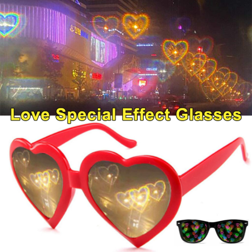 Heart-shaped Special Effects Glasses Watch The Light Become Love Image US