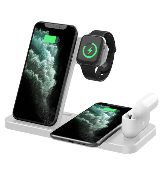 15W Fast Wireless Charger 4 in 1 Charging Dock Station For iPhone 12 11 Pro XS MAX XR X 8 Apple Watch SE 6 5 4 3 AirPods Pro