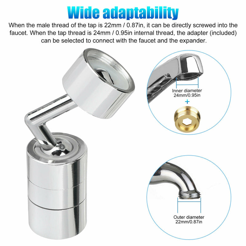 720 Degree Universal Splash Filter Faucet Spray Head Wash Basin Tap Extender Adapter Kitchen Tap Nozzle Flexible Faucets Sprayer